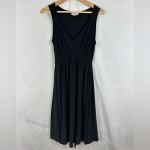 MOTHERHOOD MATERNITY Black JErsey Stretch Sleeveless Midi Dress‎ Size Med